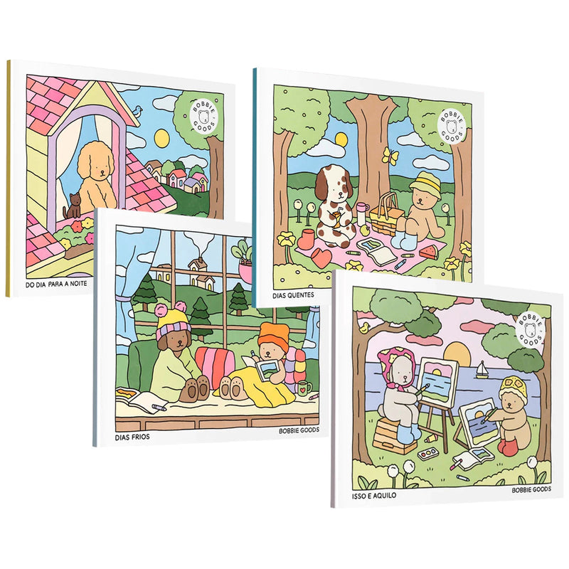Coleção 4 Livros Bobbie Goods Originais + 120 Canetinhas Profissionais